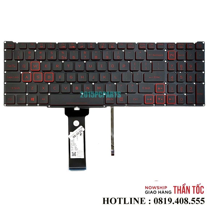 Bàn Phím Laptop Acer AN515-54 Led Đỏ