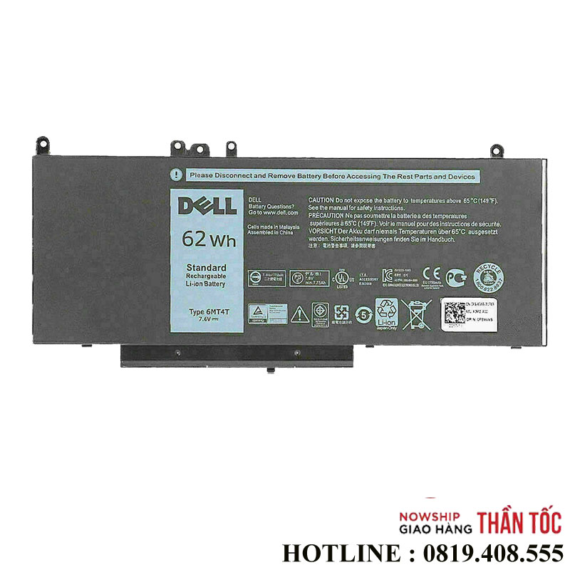 Pin Laptop Dell Latitude 14 E5470 15 E5570 E5450 E5550 R0TMP 6MT4T