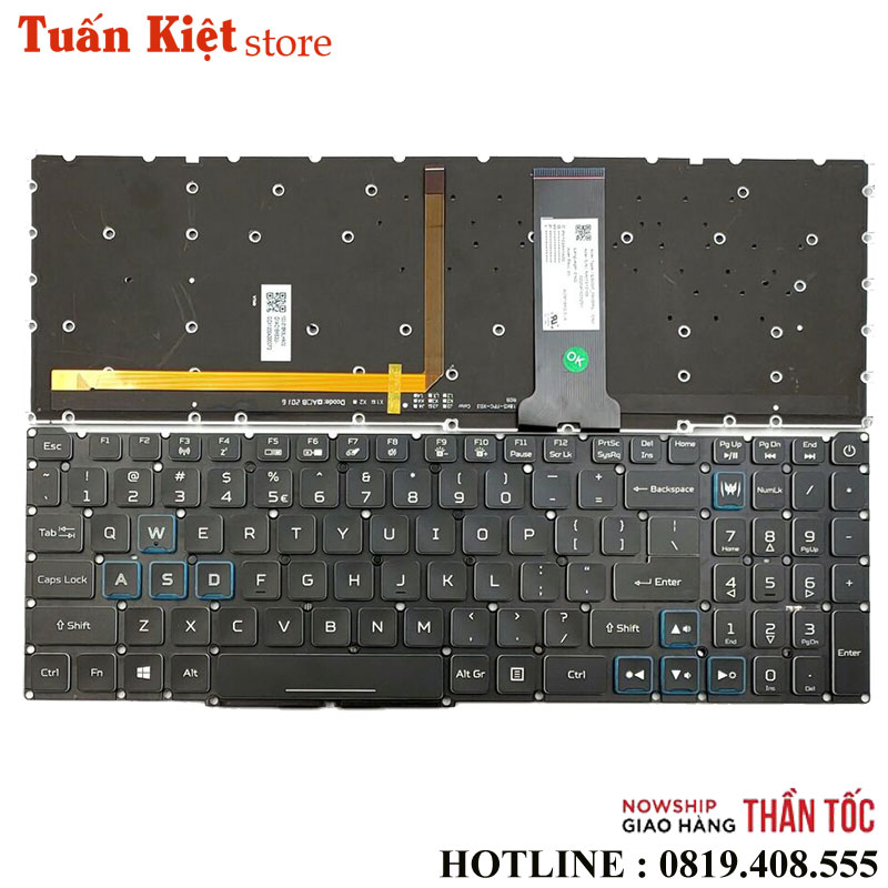 Bàn Phím Laptop Acer Nitro 5 AN515-43 AN515-54 AN517-51 AN517-52