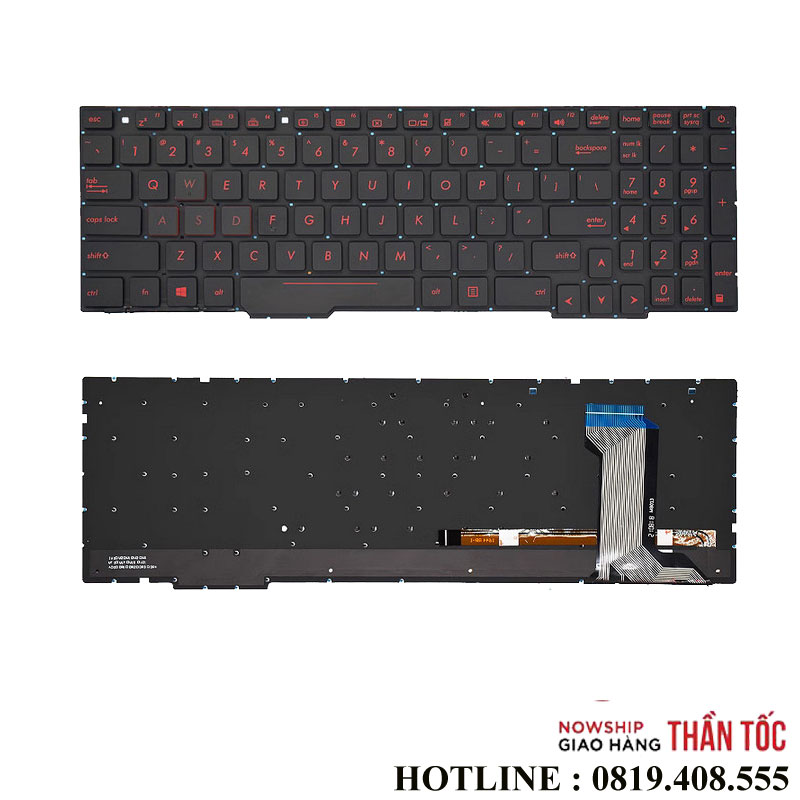 Bàn Phím Laptop Asus ZX53 FZ53 ZX553 FX53 FX753 ZX73 GL553VW GL753 FX553VD