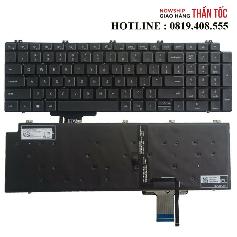 Bàn Phím Laptop Dell Precision 7550 7560 7750 7760